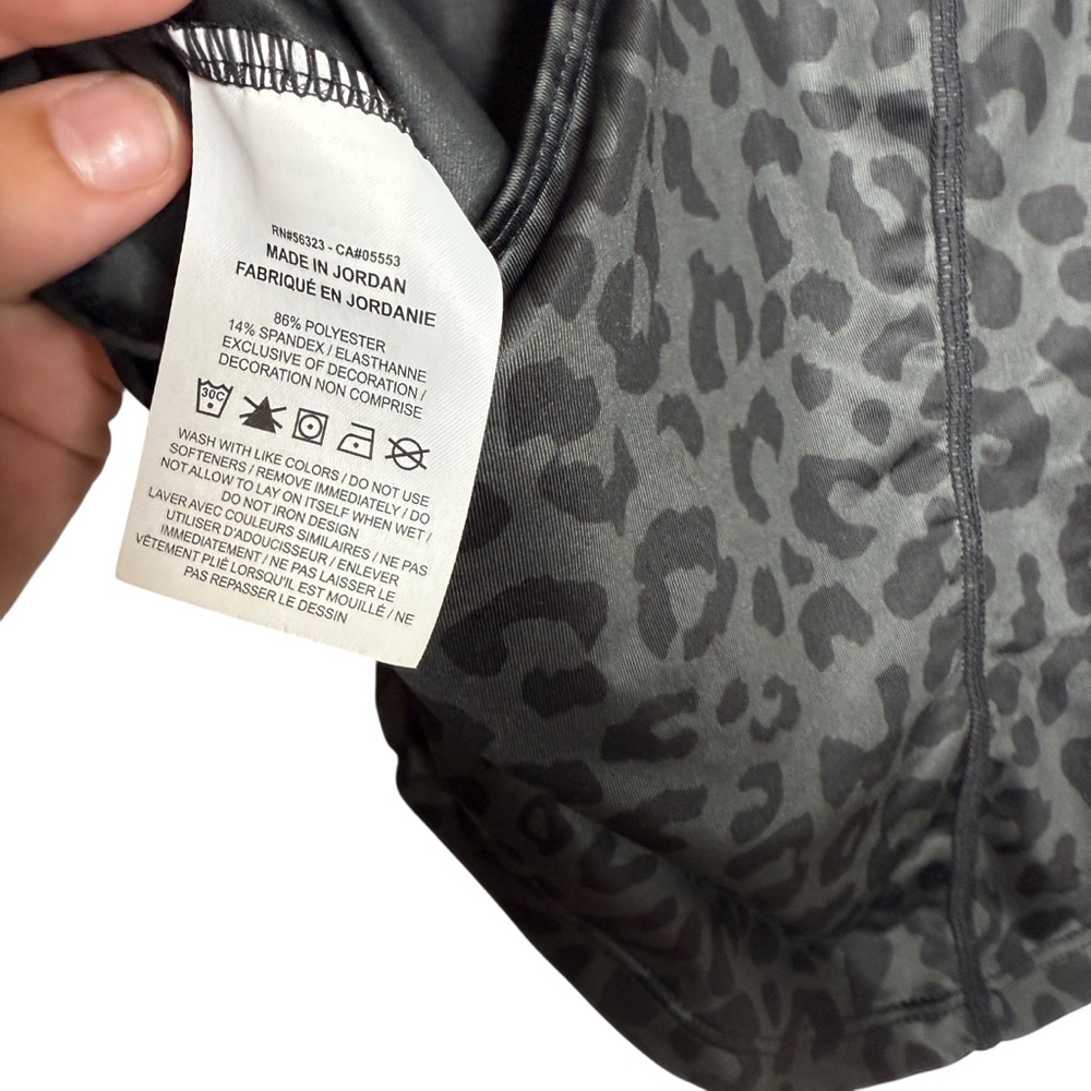 Nike Gray Leopard Print Dri-Fit Crop Top - Picture 4 of 6